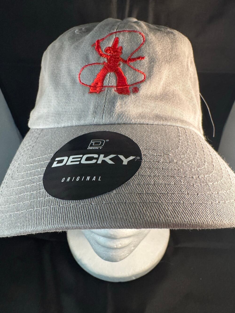 Texas Pete Hot Sauce Logo Decky Dad Hat Strapback Gray Red Embroidered NWT